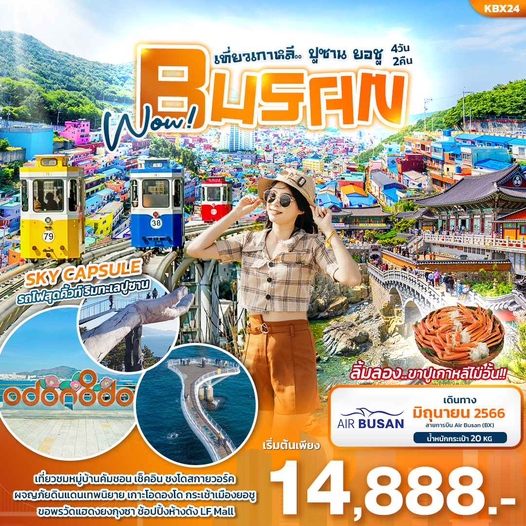 KOREA..เกาหลีใต้ WoW! BUSAN YuSo 4วัน2คืน (BX)