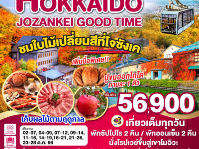16903768711 HOKKAIDO JOZANKEI GOOD TIME 6D 4N โดยสายการบินการบินไทย TG